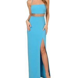 Elegant Blue Women's Dress